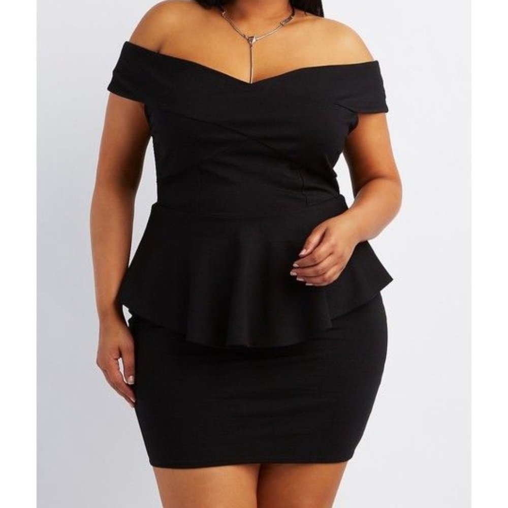 Charlotte Russe Peplum Black Dress